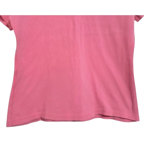 Vintage Y2K Nike Rhinestone Baby Tee Pink V-Neck Size M - Picture 7 of 9